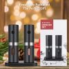 Electric Salt And Pepper Grinder Set With Charging Base Automatic Salt Pepper Mill Refillable Adjustable Coarseness Salt Grinder