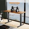 Electric Height Adjustable Standing Desk,Sit to Stand Ergonomic Computer Desk,Brown,40'' x 24"