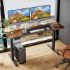 Electric Height Adjustable Standing Desk,Sit to Stand Ergonomic Computer Desk,Brown,40'' x 24"