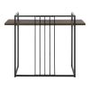 47.2" L Square Console Table - WALNUT & BLACK