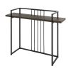 47.2" L Square Console Table - WALNUT & BLACK