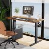 Electric Height Adjustable Standing Desk,Sit to Stand Ergonomic Computer Desk,Brown,40'' x 24"