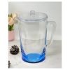 Leading Ware 2.75 Quarts Water Pitcher with Lid, Oval Halo Design Unbreakable Plastic Pitcher, Drink Pitcher, Juice Pitcher with Spout BPA Free