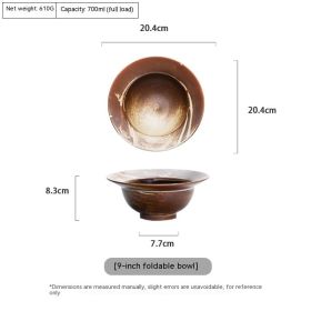 Dahao Heshan Series Dishes And Dishes For Home Use (Option: 9 Inch Folding Bowl)