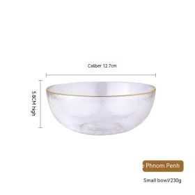 Phnom Penh Fruit Plate Creative Set Glass Plate Household (Option: Small Bowl Narrow Edge)