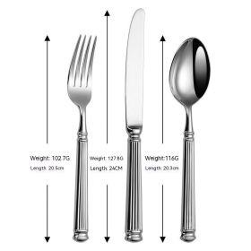 Roman Knife, Fork And Spoon 304 Stainless Steel Thickened (Option: Suit 2)