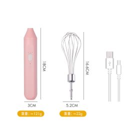 Handheld Electric Egg Beater For Home Baking Of Cakes (Option: Pink Grow Head-3 Gear)