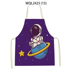 Simple Fabric Apron Kitchen Antifouling Work Clothes (Option: WQL2425 15-47 38cm)