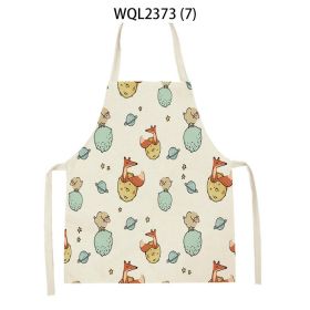 Anti-fouling Cartoon Apron Kitchen Printing Sleeveless Blouse (Option: WQL2373 7-47 38cm)