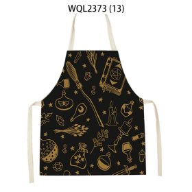 Anti-fouling Cartoon Apron Kitchen Printing Sleeveless Blouse (Option: WQL2373 13-68 55cm)