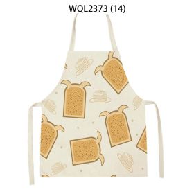 Anti-fouling Cartoon Apron Kitchen Printing Sleeveless Blouse (Option: WQL2373 14-47 38cm)