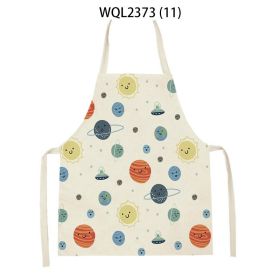 Anti-fouling Cartoon Apron Kitchen Printing Sleeveless Blouse (Option: WQL2373 11-47 38cm)