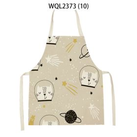 Anti-fouling Cartoon Apron Kitchen Printing Sleeveless Blouse (Option: WQL2373 10-47 38cm)