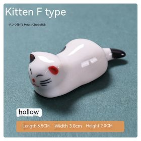 Cartoon Japanese Style Cute Animal Small Ceramic Ornaments Household Chopstick Holder (Option: 06 Kitty)