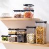 1pc 15.5oz/23.6oz/32.1oz/43.9oz/60.8oz Food Storage Container With Lid; Clear Plastic Kitchen And Pantry Organization Canisters