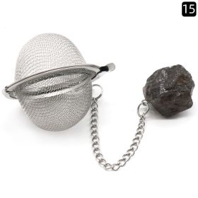 Natural Raw Gemstone Filter Ball Stew Ingredients Ball Stainless Steel Tea Filter (Option: Tea Quartz)