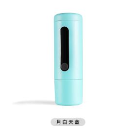 Coffee Machine Travel Portable Outdoor Small Concentrated Mini Capsule Ground Coffee Dual-use (Option: Moon White Sky Blue-60x60x187mm)